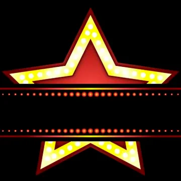 Neon star logo Stock Illustration