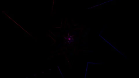 Neon Star Loop Blue and Red 4K Stock Footage 330977488