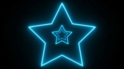 Neon star loop Stock Footage 124248892