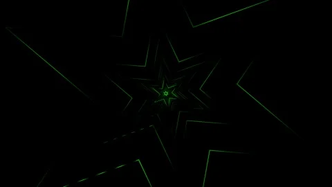 Neon Star Loop Green 4K Stock Footage 330977499