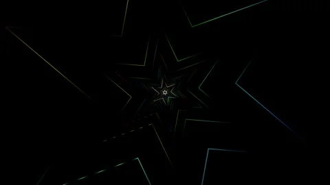 Neon Star Loop RGB 4K Stock Footage 330977511
