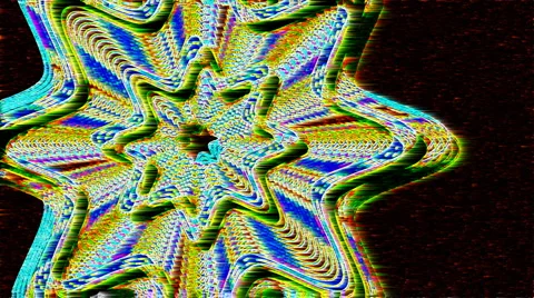 Neon star - seamless loop of blotter art Stock Footage 926388