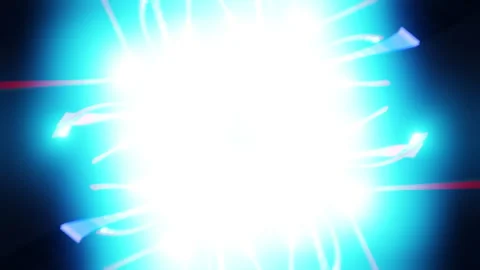 Neon starburst kaleidoscope with sharp prismatic rays and pulsing center glow Stock Footage 335023180