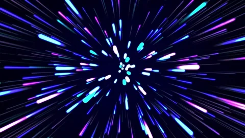 Neon Starburst Light Loop Animation Background in Blue and Pink 스톡 동영상 311078478