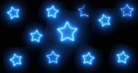 Neon stars Stock Footage 154369233