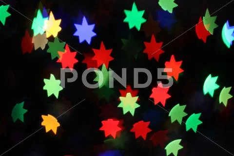 Neon stars holiday background Stock Photos