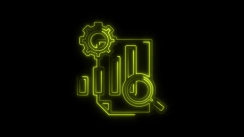 Neon statistics graph data analytics machine learning search technology and.. Stock Footage 312319432