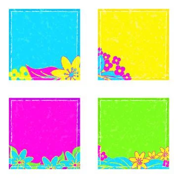 Neon stickers for notes Stock Illustration