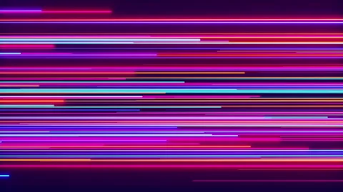 Neon Streaks Digital Data Transfer High-Speed Network CG Loop Stock Footage 337325796