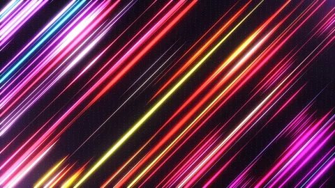 Neon Stripes in a 3D animation Stock Footage 233741574