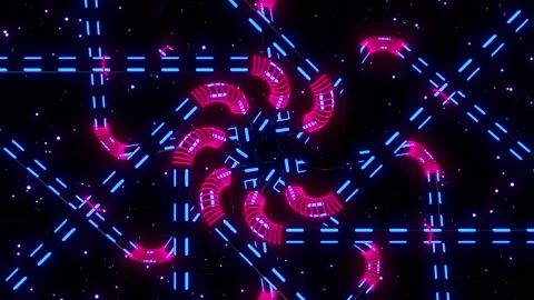 Neon Stripes Stock Footage 201386137