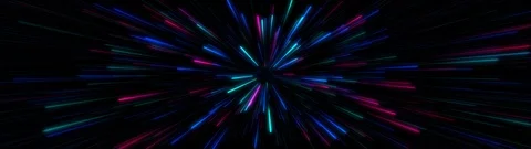 Neon Stripes Widescreen Visual Stock Footage 127406938