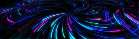 Neon Stripes Widescreen Visual Stock Footage 127411054