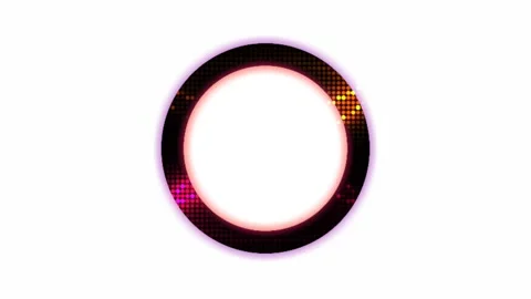 Neon strobe backlight blink frame backgrounds, reflector light dot Stock Footage 132593612