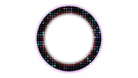 Neon strobe backlight blink frame backgrounds, reflector light dot Stock Footage 132646108