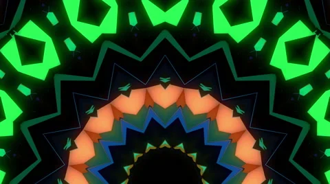 Neon strobe kaleidoscope loop Stock Footage 64865328