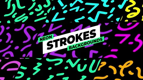 Neon Strokes Backgrounds Stock After Effects