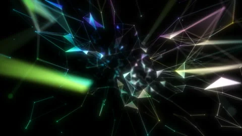 Neon structure. Star field space travel. Sci fi background. Stock Footage 117038528