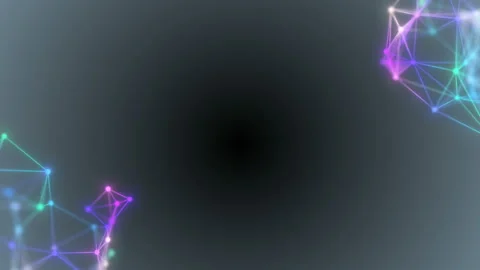 Neon structures flight animation for music videos, night clubs, LED screens Stock Footage 115070997