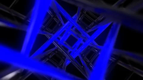 Neon Structures - Seamless VJ Loop Stock Footage 73359495