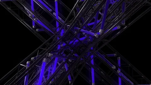 Neon Structures - Seamless VJ Loop Stock Footage 73360026