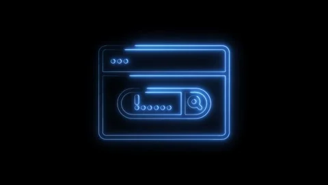 Neon style encrypted login authentication process on website interface secu.. Stock Footage 316840442