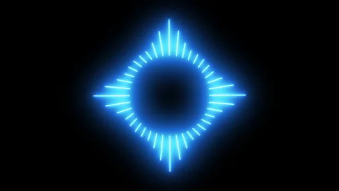 Neon style graphic object. Stock Footage 139380549