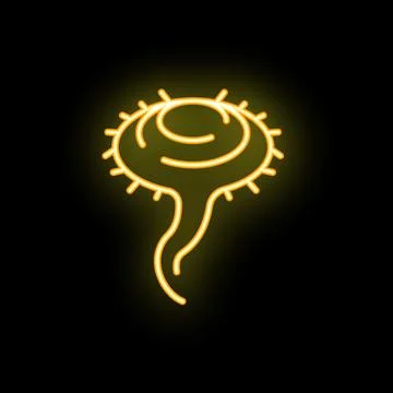 Neon style icon of human egg cell fertilization representing pregnancy Stock Illustration