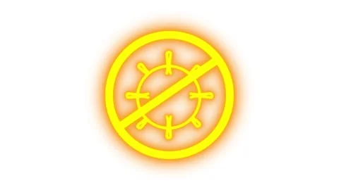 Neon-style icon representing virus protection or antivirus concept animated.. Stock Footage 263022630