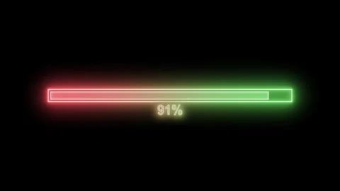 Neon Style Loading Bar Animation with Seamless Motion, Digital Neon Loading.. 스톡 동영상 310273724