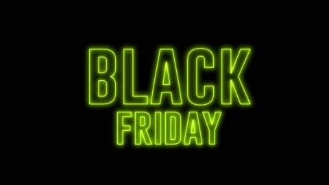 Neon style text animation of BLACK FRIDAY. Black Friday sale, shopping and pr Stock Footage 139296512