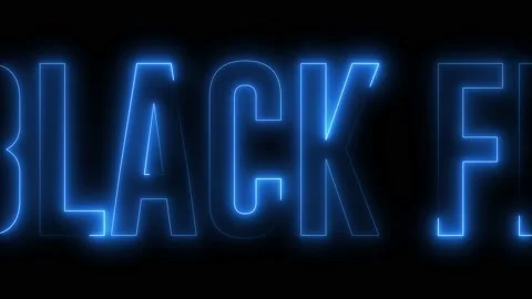 Neon style text animation of BLACK FRIDAY. Black Friday sale, shopping and pr Stock Footage 163677926