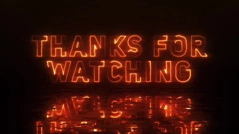 Neon Subscribe Like Comment Thanks For Watching Animation Stock Footage 338352648