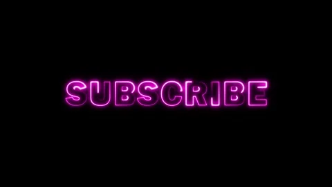 Neon 'SUBSCRIBE' Text Animation for YouTube, Social Media, and Promotions Stock Footage 317775649