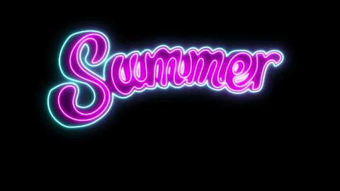 NEON SUMMER TIME Stock Footage 260185767