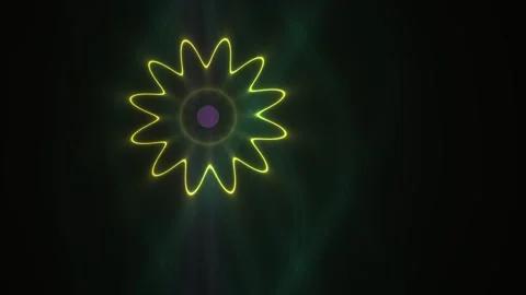 Neon Sunburst Light Design Element. Stock Footage 335538636