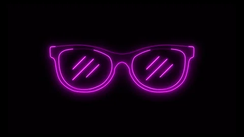 Neon Sunglasses Stock Footage 244416544