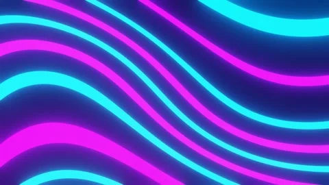 Neon Swirl Lines Art Loop Background Stock Footage 240325890