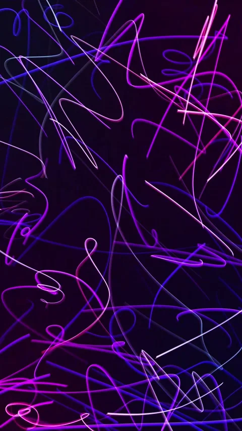 Neon Swirls Abstract Loop Animation Stock Footage 318099962