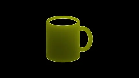 Neon symbol smoking coffee cup. Connection: breakfast, breakfast, lunch. Stock Footage 299568945