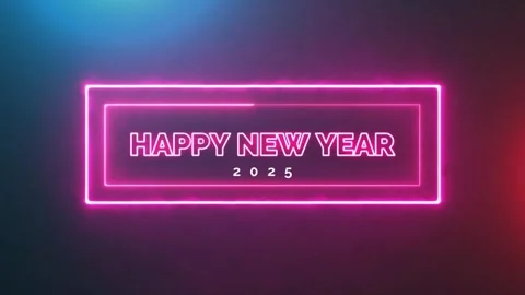 A neon symbolizes the beginning of New Year 2025 Vídeo Stock 295581296