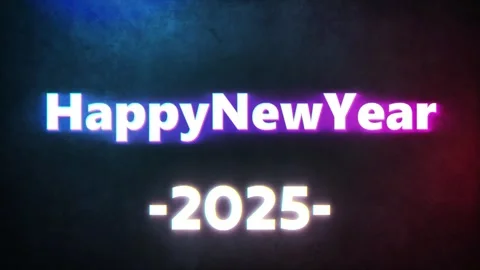 A neon symbolizes the beginning of New Year 2025 Vídeo Stock 295582482