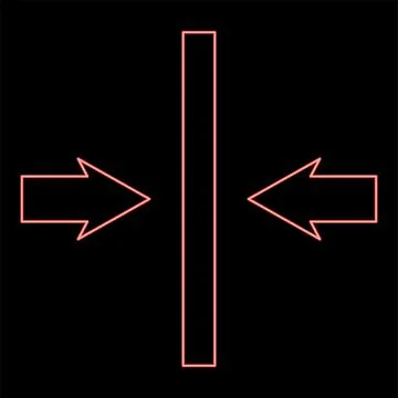 Neon symmetrical layout image Designation on the wallpaper symbol icon blac.. Stock Illustration