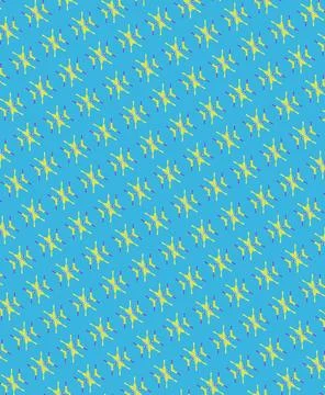 Neon synth pop stroke-based surface pattern with branch-like tile detail Stock Illustration
