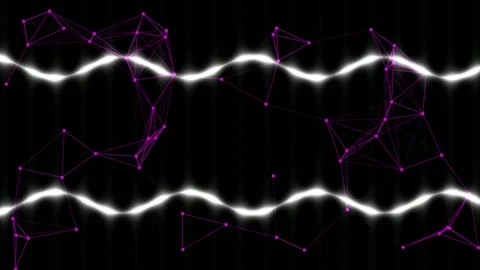 Neon Synthwave Grid Network Abstract Background Loop Stock Footage 336162533