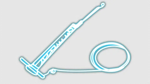 Neon syringe. Stock Footage 174891006