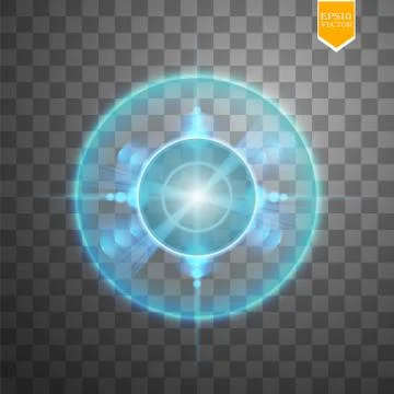 Neon Target isolated. Game Interface Element. Vector illustration Stock Illustration