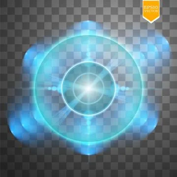 Neon Target isolated. Game Interface Element. Vector illustration Stock Illustration