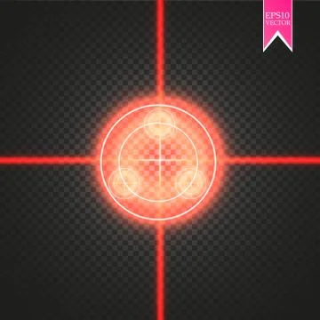 Neon Target isolated. Game Interface Element. Vector illustration Stock Illustration