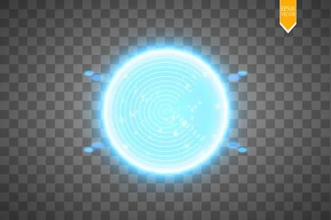 Neon Target isolated. Game Interface Element. Vector illustration Stock Illustration